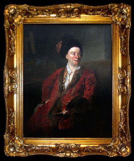 framed  Nicolas de Largilliere Portrait of Jean Baptiste Forest, ta009-2